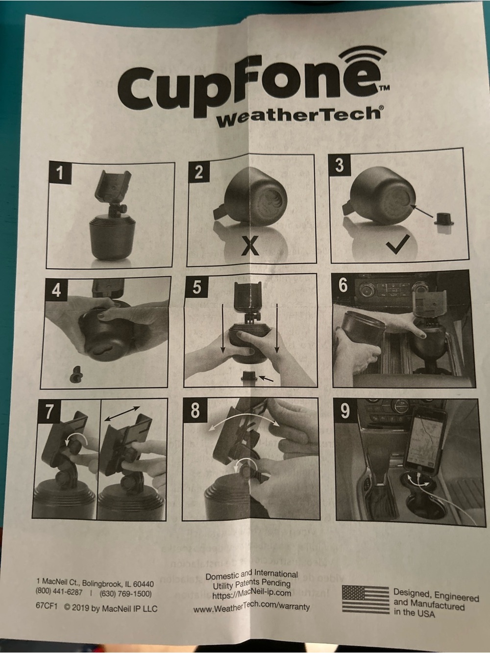 WeatherTech Black Cup Phone Holder - Picture 3 of 6